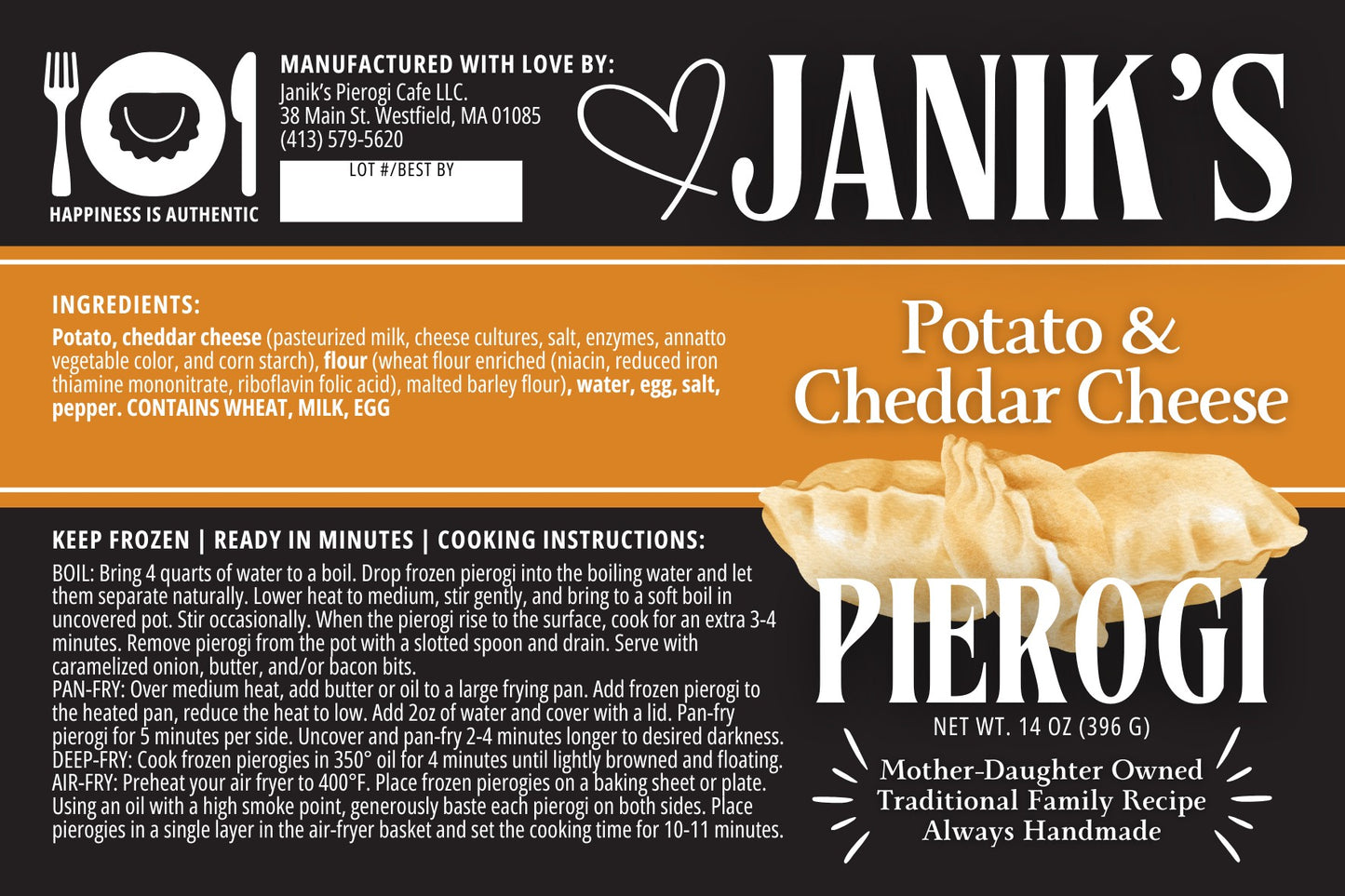 Frozen Potato & Cheddar Pierogi