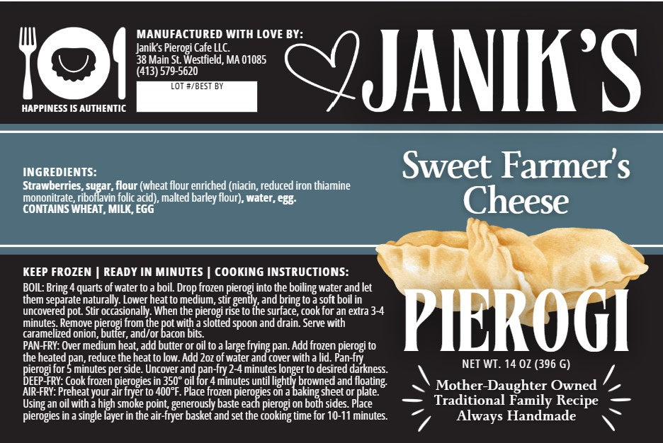 Frozen Sweet Farmer's Cheese Pierogi