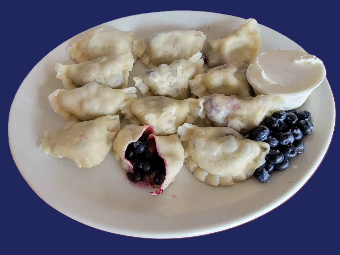 Frozen Blueberry Pierogi