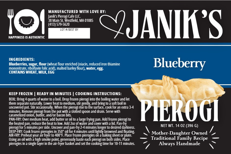 Frozen Blueberry Pierogi