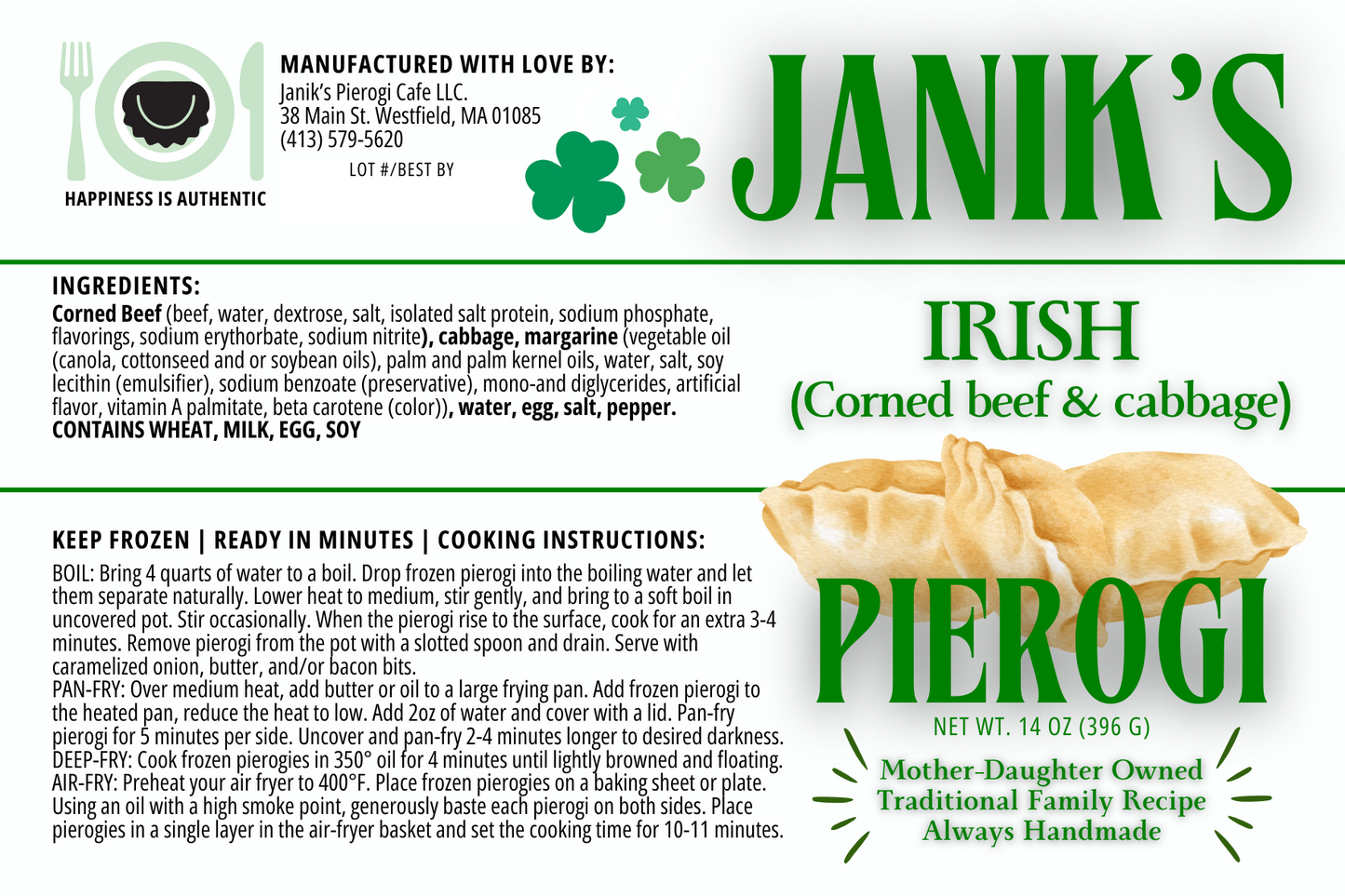*LIMITED* Irish Pierogi