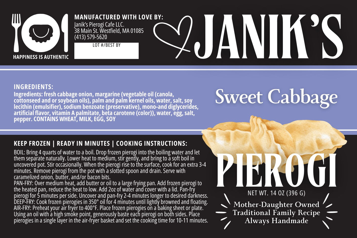 Frozen Sweet Cabbage Pierogi